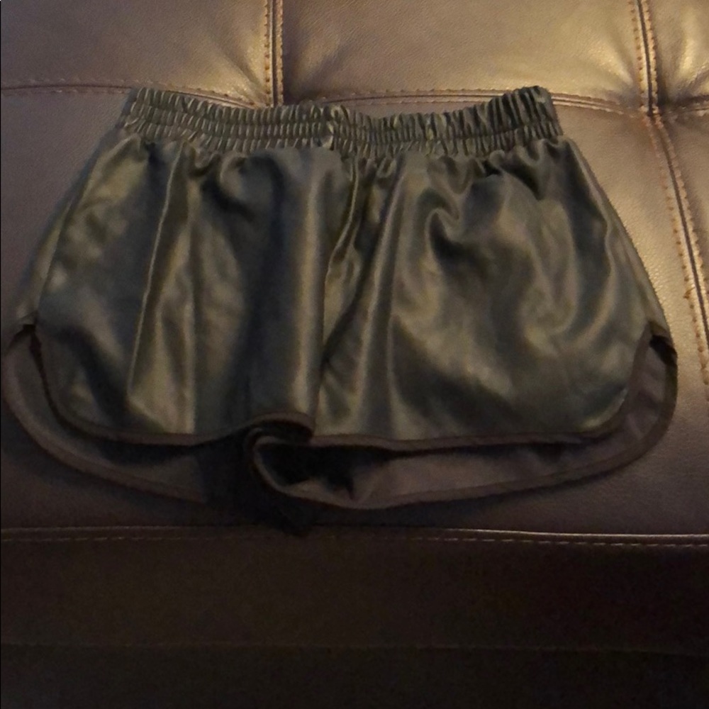 Leather shorts